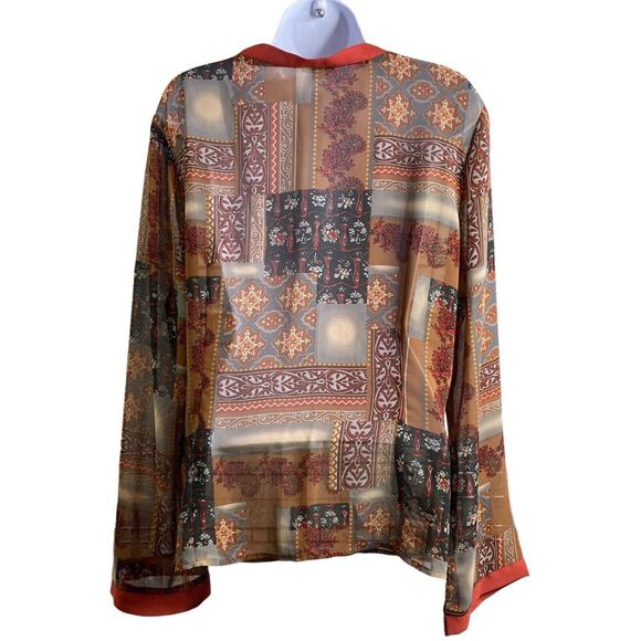 Vintage Jessica Ash Women’s Patchwork‎ Tunic Top Art To Wear Size XL Lagenlook - Picture 2 of 9